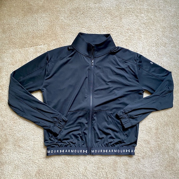 Black Under Armour Collared Track Jacket